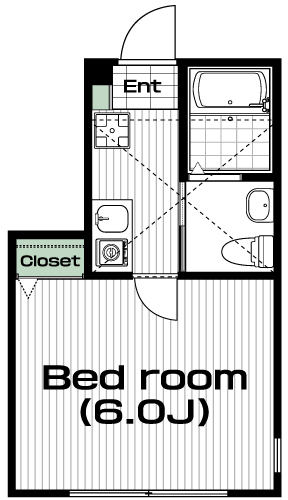 八王子みなみ野駅の賃貸 50,000円 間取り図