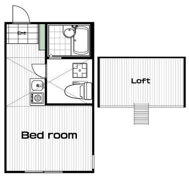 二子新地駅の賃貸 60,000円 間取り図