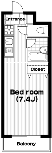 三ツ沢上町駅の賃貸 47,000円 間取り図