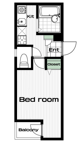 新馬場駅の賃貸 76,000円 間取り図