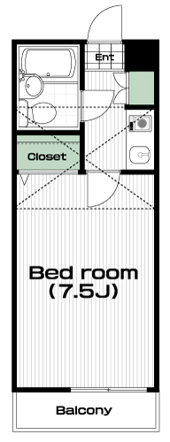 八幡山駅の賃貸 55,000円 間取り図