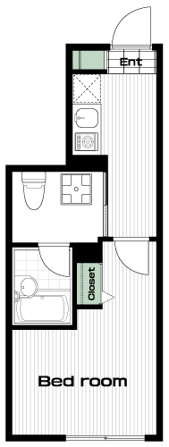 桜上水駅の賃貸 75,000円 間取り図