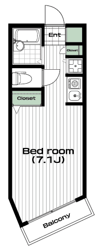 中目黒駅の賃貸 82,000円 間取り図