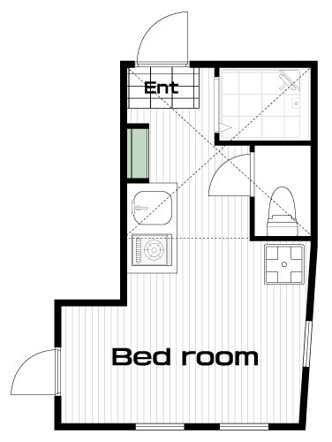 東中野駅の賃貸 68,000円 間取り図