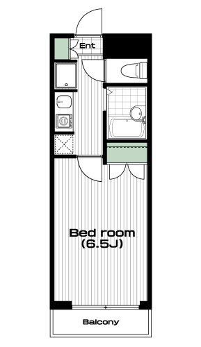 巣鴨駅の賃貸 80,000円 間取り図