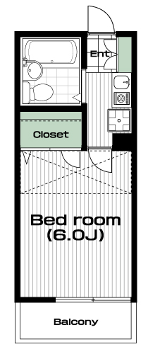 東伏見駅の賃貸 46,000円 間取り図