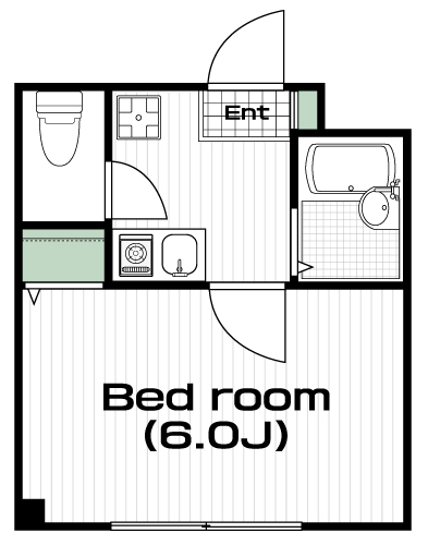 中野駅の賃貸 61,000円 間取り図