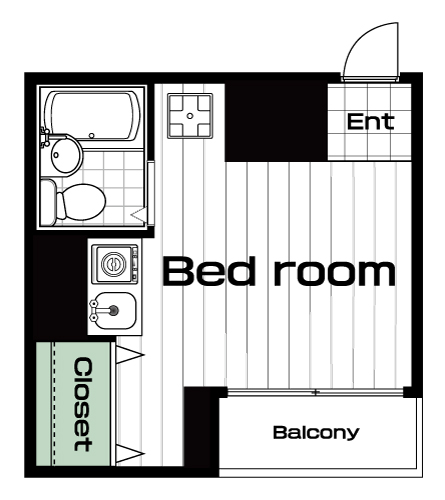 読売ランド前駅の賃貸 60,000円 間取り図