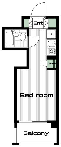 経堂駅の賃貸 63,000円 間取り図