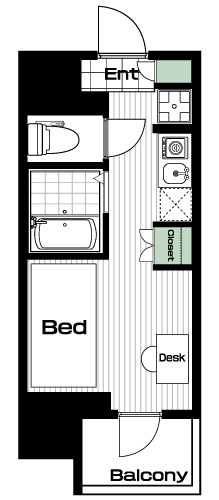 川崎駅の賃貸 74,500円 間取り図