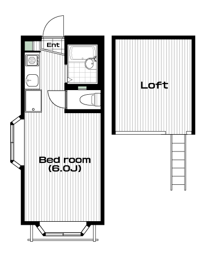 志木駅の賃貸 55,000円 間取り図