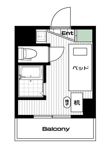 椎名町駅の賃貸 48,500円 間取り図