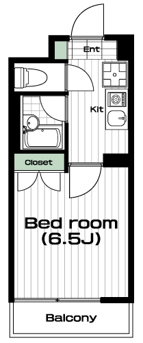 喜多見駅の賃貸 73,000円 間取り図