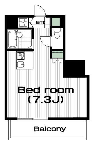 新宿駅の賃貸 89,000円 間取り図