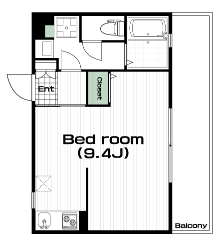 調布駅の賃貸 90,000円 間取り図