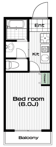 溝の口駅の賃貸 69,000円 間取り図
