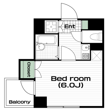 中井駅の賃貸 80,000円 間取り図