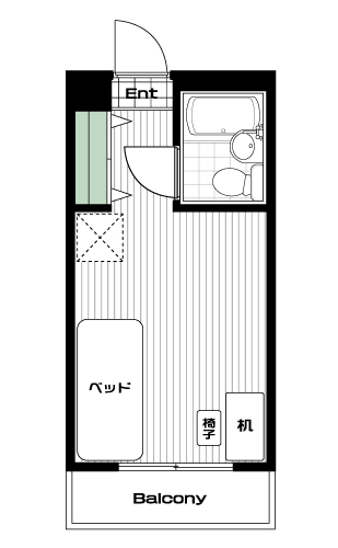 目白駅の賃貸 60,000円 間取り図