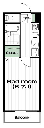 東伏見駅の賃貸 65,000円 間取り図