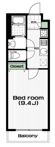 青葉台駅の賃貸 71,000円 間取り図