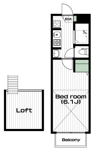 祖師ヶ谷大蔵駅の賃貸 68,000円 間取り図
