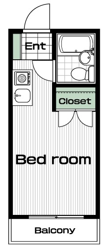 仙川駅の賃貸 57,000円 間取り図