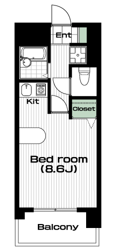 藤が丘駅の賃貸 73,000円 間取り図