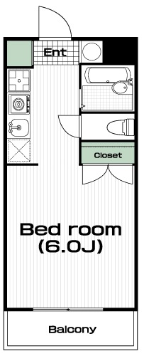 恋ヶ窪駅の賃貸 58,000円 間取り図