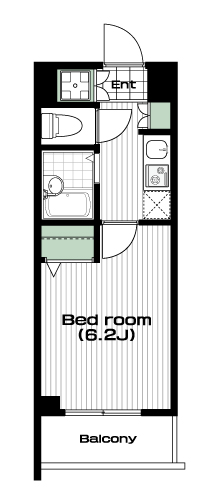 地下鉄赤塚駅の賃貸 75,000円 間取り図