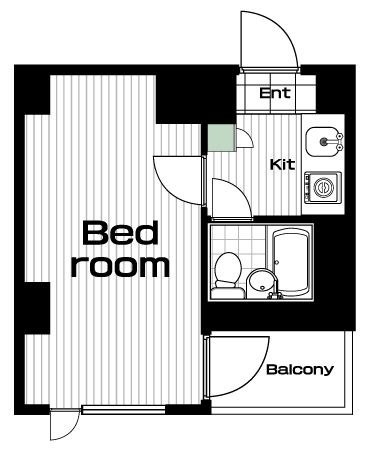 大岡山駅の賃貸 56,000円 間取り図