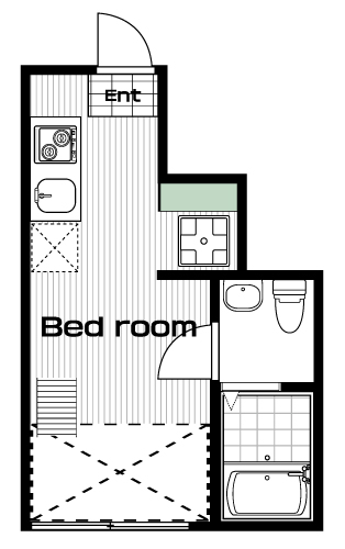 千歳烏山駅の賃貸 85,000円 間取り図