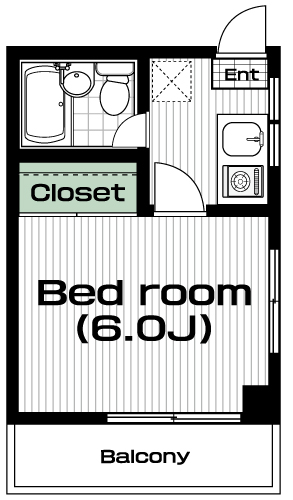 八幡山駅の賃貸 52,000円 間取り図