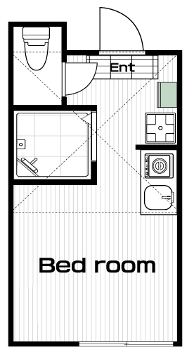 東中野駅の賃貸 76,700円 間取り図