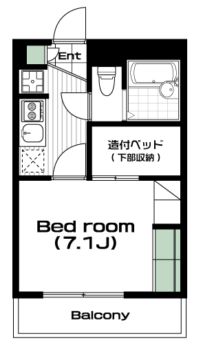 白糸台駅の賃貸 55,000円 間取り図