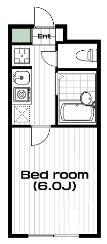 柿生駅の賃貸 39,000円 間取り図