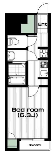西八王子駅の賃貸 60,000円 間取り図