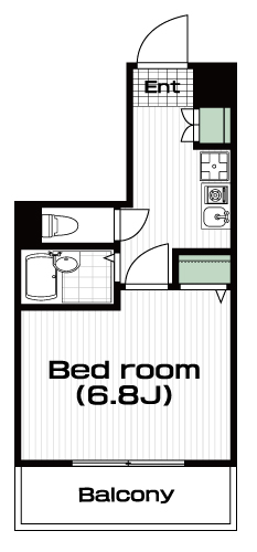 国分寺駅の賃貸 64,000円 間取り図
