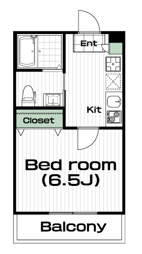 溝の口駅の賃貸 80,000円 間取り図