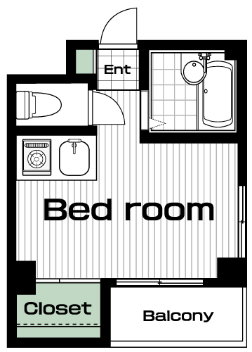 京王堀之内駅の賃貸 54,000円 間取り図