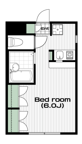 市川駅の賃貸 52,000円 間取り図