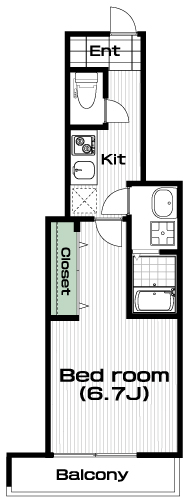 日吉駅の賃貸 73,000円 間取り図