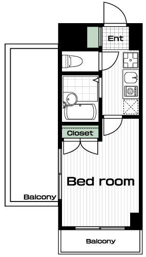 笹塚駅の賃貸 77,000円 間取り図