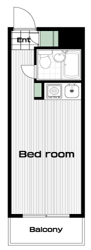 江戸川橋駅の賃貸 65,000円 間取り図