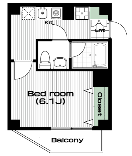 武蔵小杉駅の賃貸 70,000円 間取り図