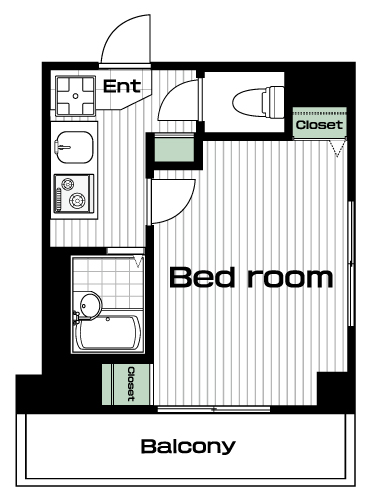 高田馬場駅の賃貸 78,000円 間取り図
