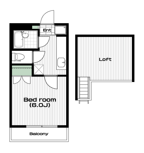 和光市駅の賃貸 60,000円 間取り図