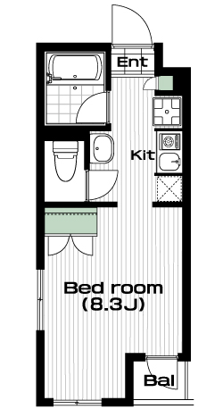 下北沢駅の賃貸 75,000円 間取り図