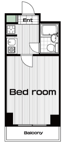 桜上水駅の賃貸 45,000円 間取り図