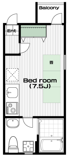 笹塚駅の賃貸 82,000円 間取り図