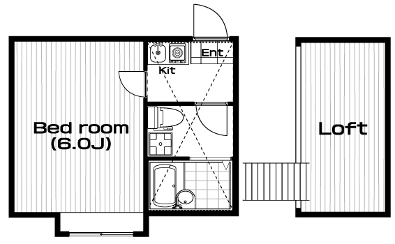 生田駅の賃貸 61,000円 間取り図